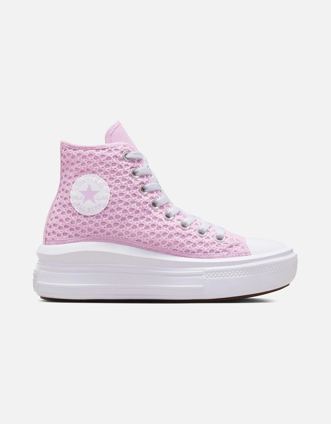Junior Girls Move Festival High Tops Trainers - Lilac, 2 of 1