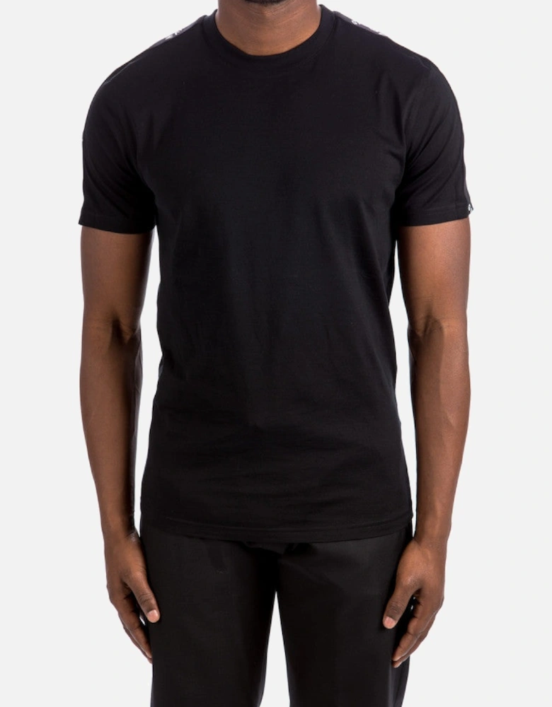 Refracted Sleeve Logo T-Shirt in Black
