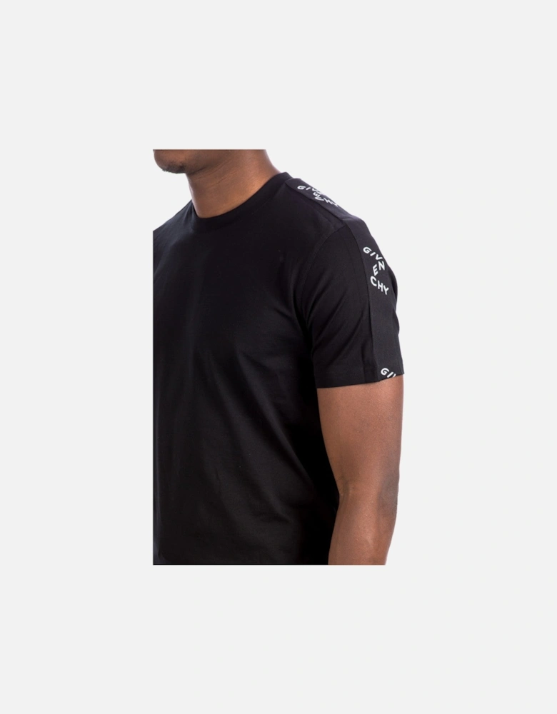 Refracted Sleeve Logo T-Shirt in Black