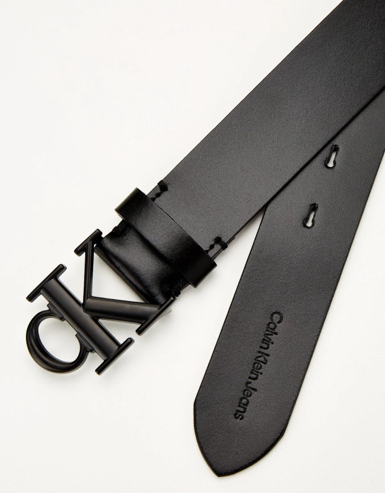Mono Plaque Leather Belt 35mm