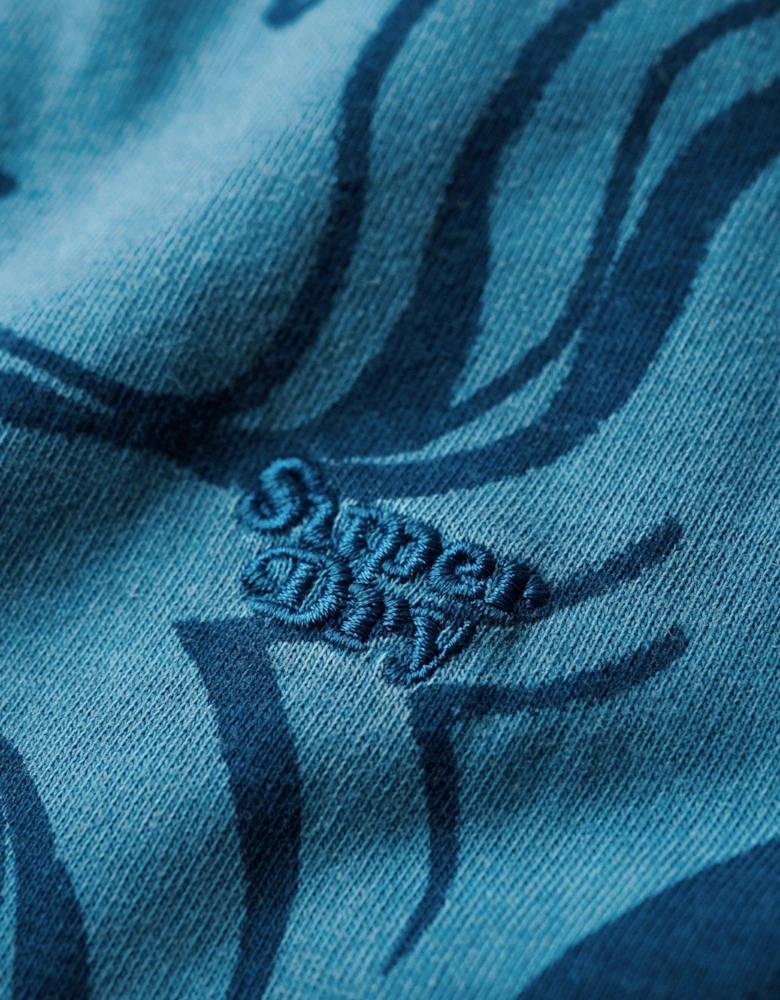 Vintage Overdye Printed T-shirt - Blue
