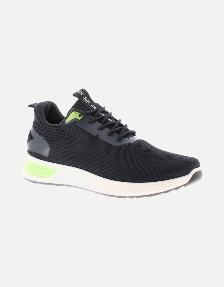 Mens Running Trainers Nyles Elasticated navy UK Size