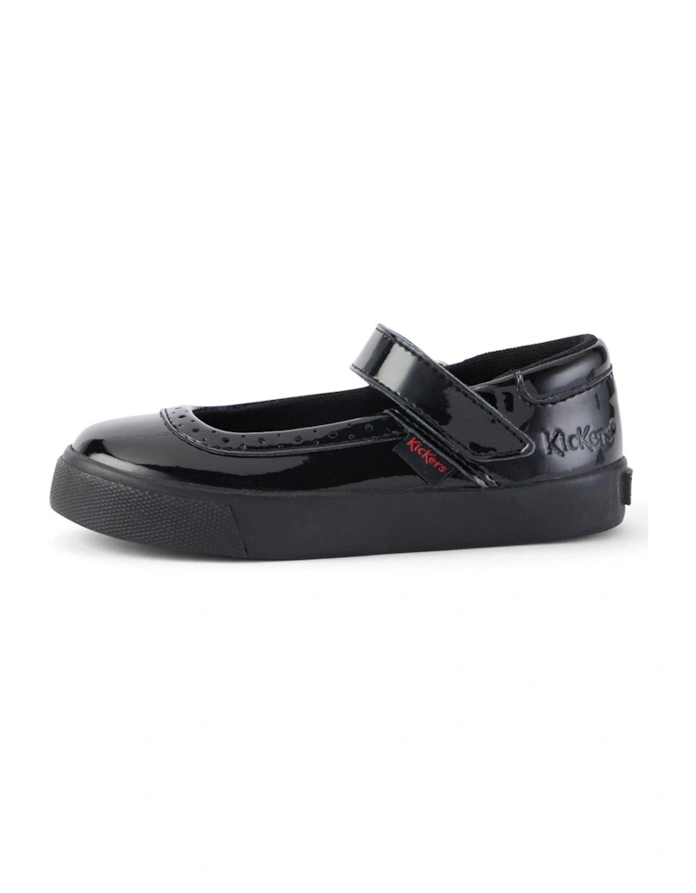 Tovni Brogue Mary Jane School Shoe - Black