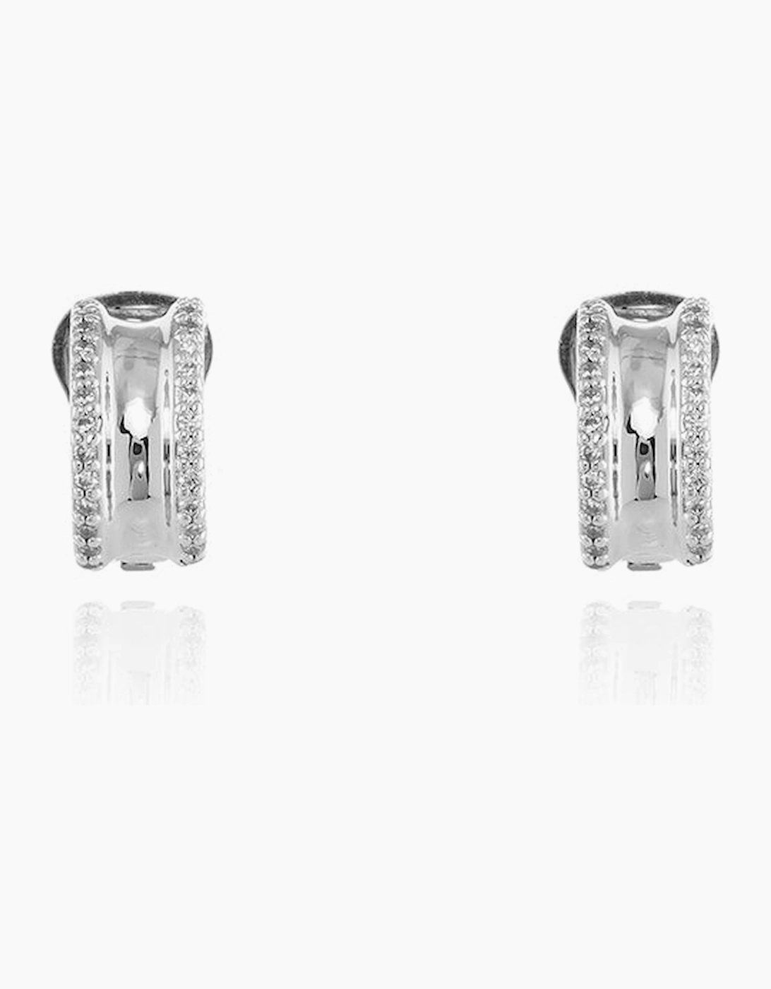 Cachet London Women's Silver/Silver Scoop Clip On Earrings Small
