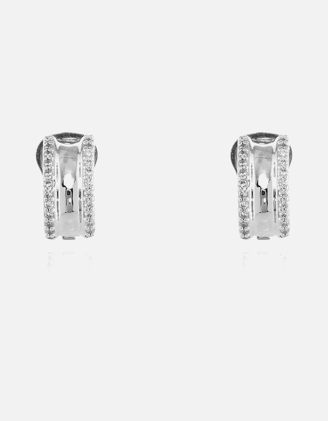 Scoop Silver Clip On Earrings