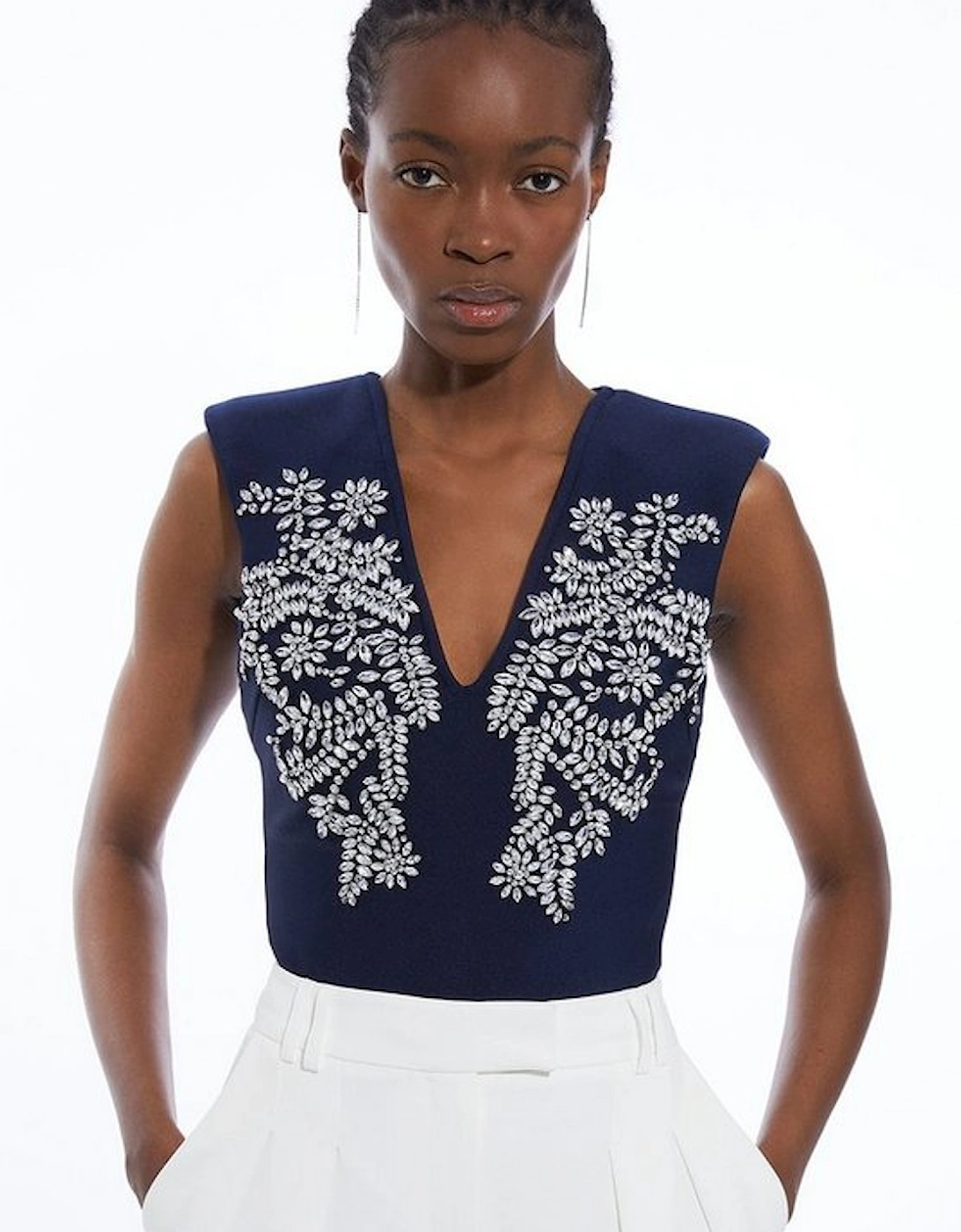 Embellished Figure Form Bandage Knit Top, 5 of 4