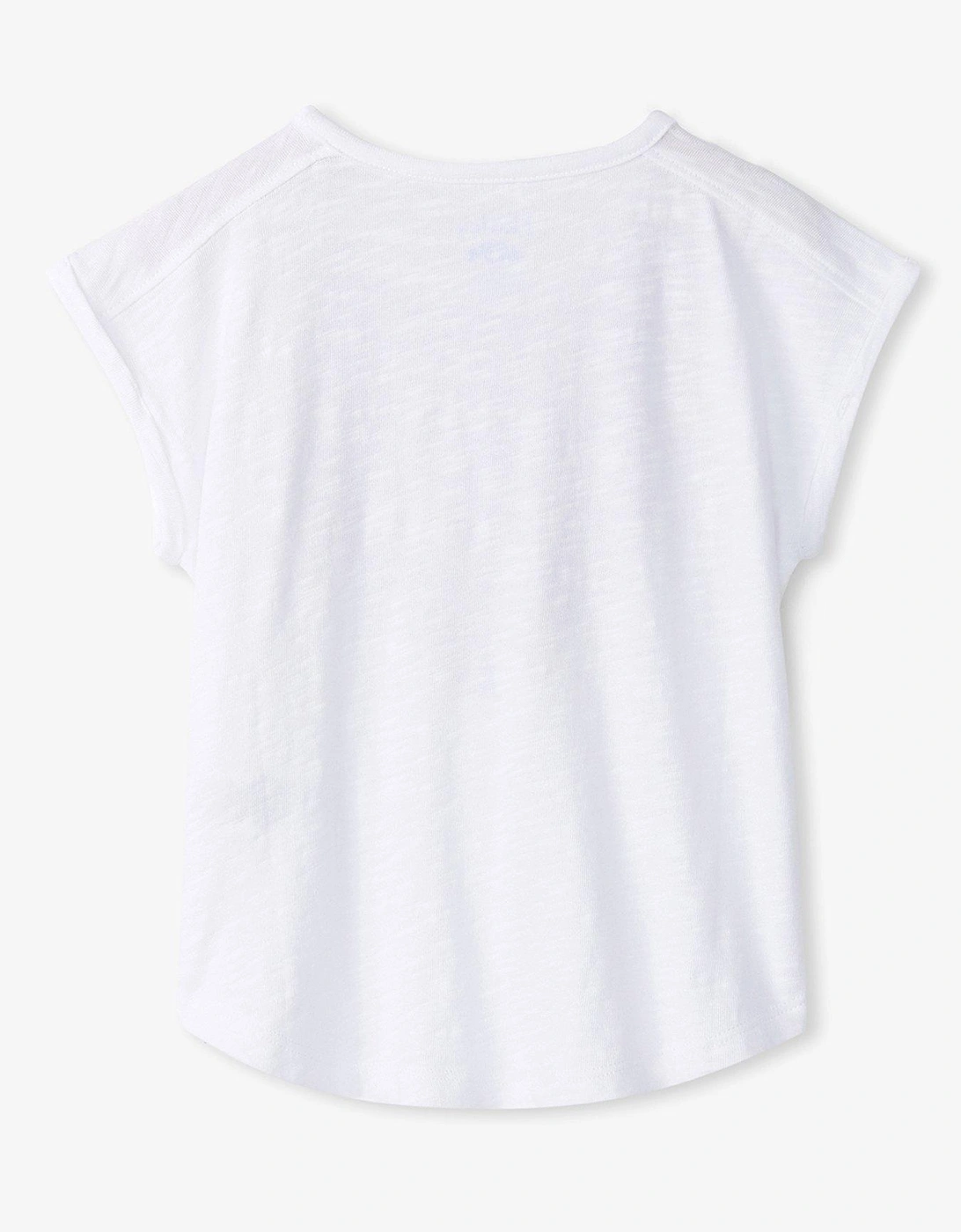 Girls Boho Relaxed Short Sleeve T-Shirt - White