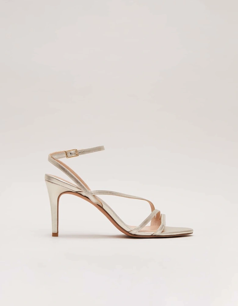 Leather Barely There Strappy Sandal