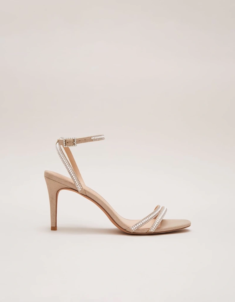 Pearl Embellished Barely There Sandal
