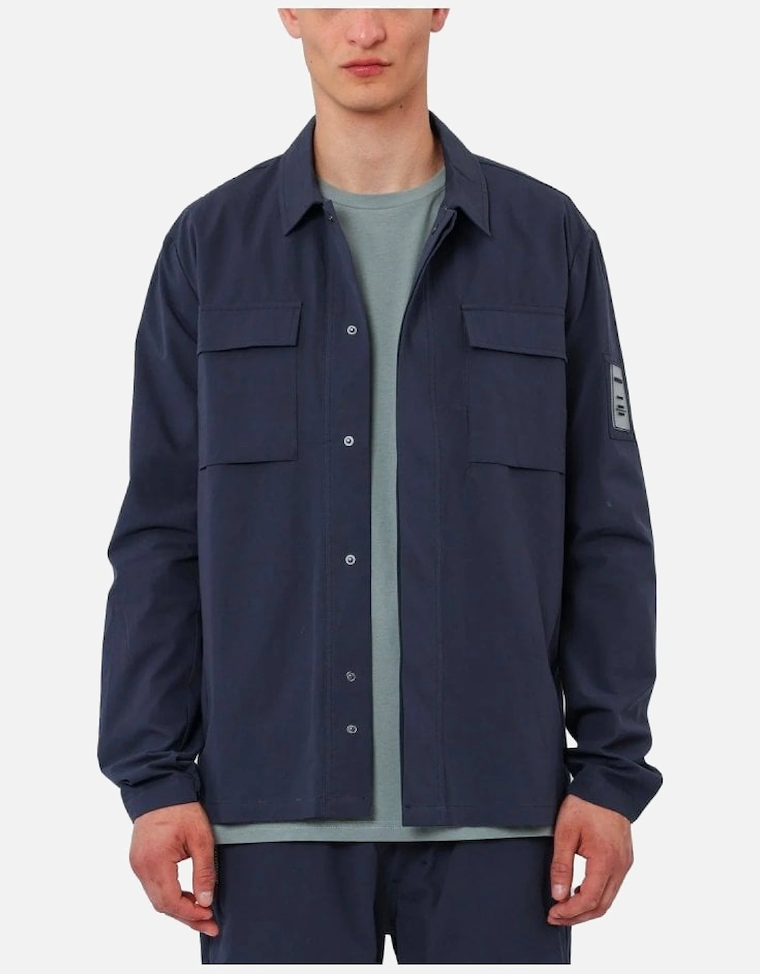 Cotton Terrace Overshirt Indigo, 4 of 3