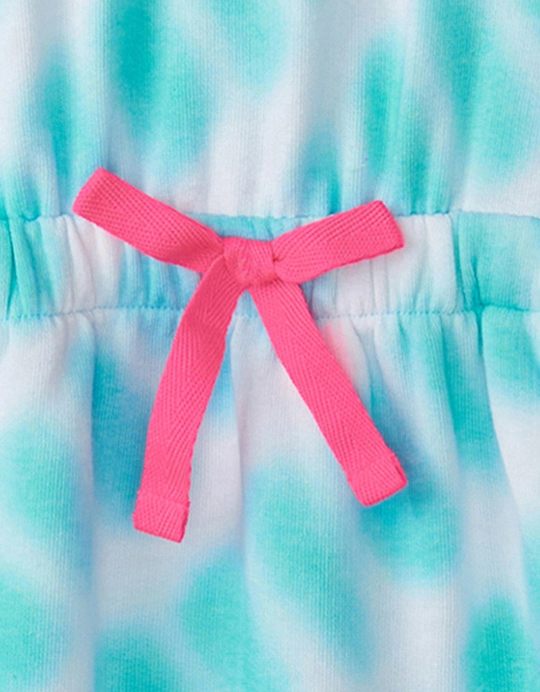 Girls Ocean Tie Dye Pull On Dress - Blue Curacao