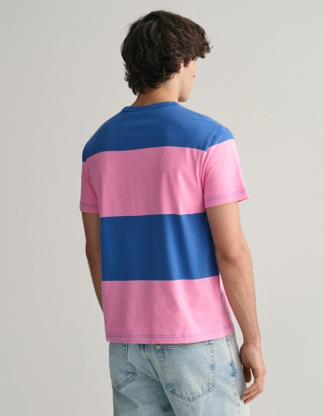 Mens Short Sleeve Bar Stripe T-Shirt