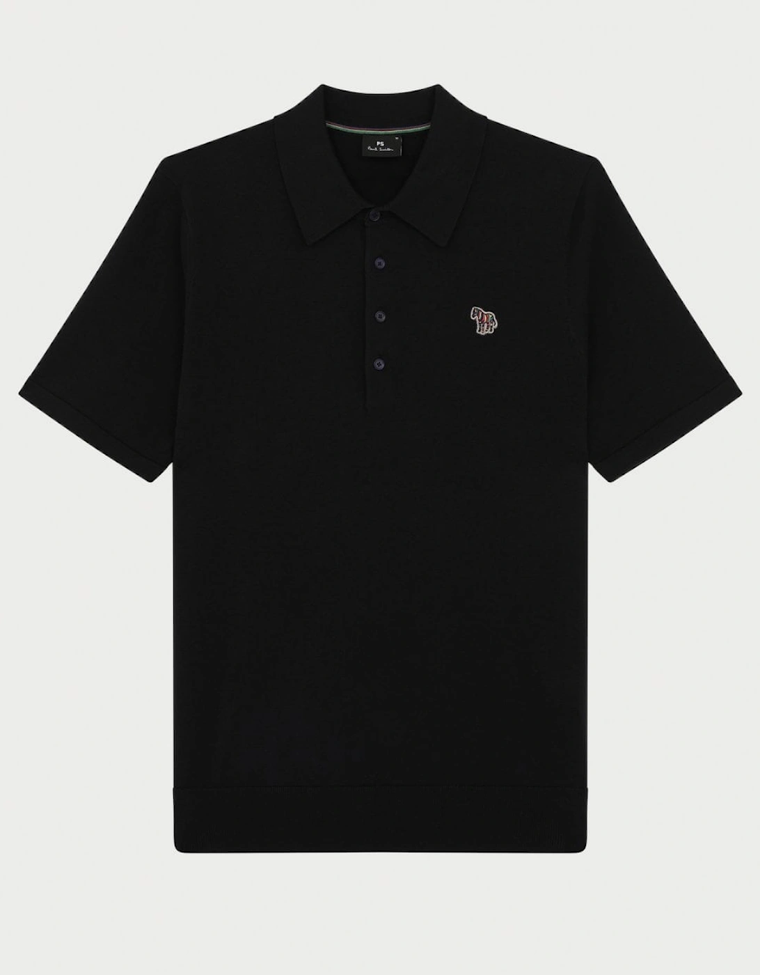 PS Mens Short Sleeve Knitted Polo Shirt With Zebra Badge, 5 of 4