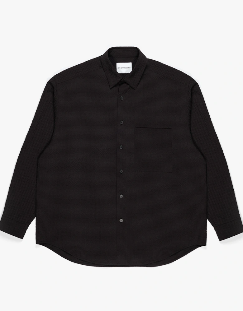 Oversized Seersucker Dress Shirt