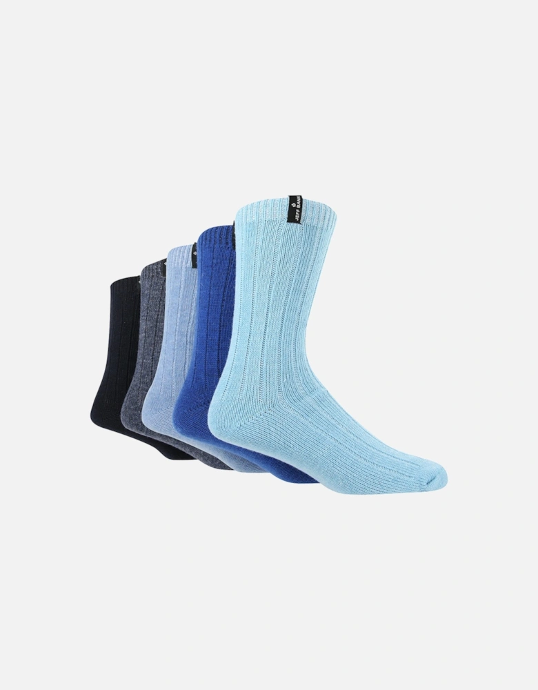 5 PAIR MENS FASHION RIBBED BOOT SOCKS