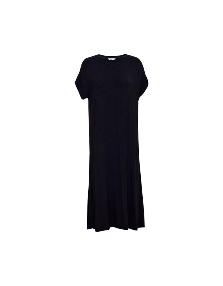 Black Jersey Cap Sleeve Nightdress