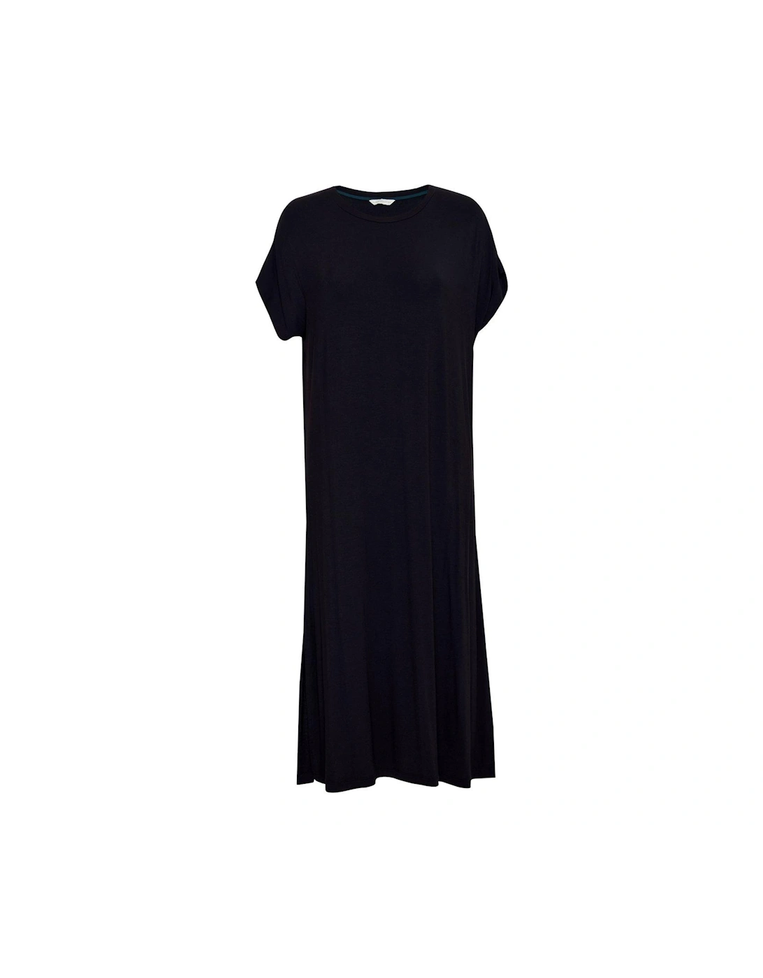 Black Jersey Cap Sleeve Nightdress