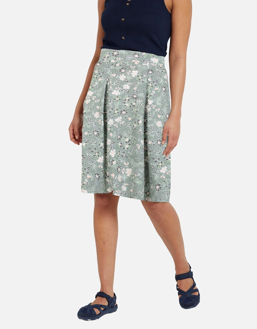 Womens/Ladies Waterfront Spotted Midi Skirt