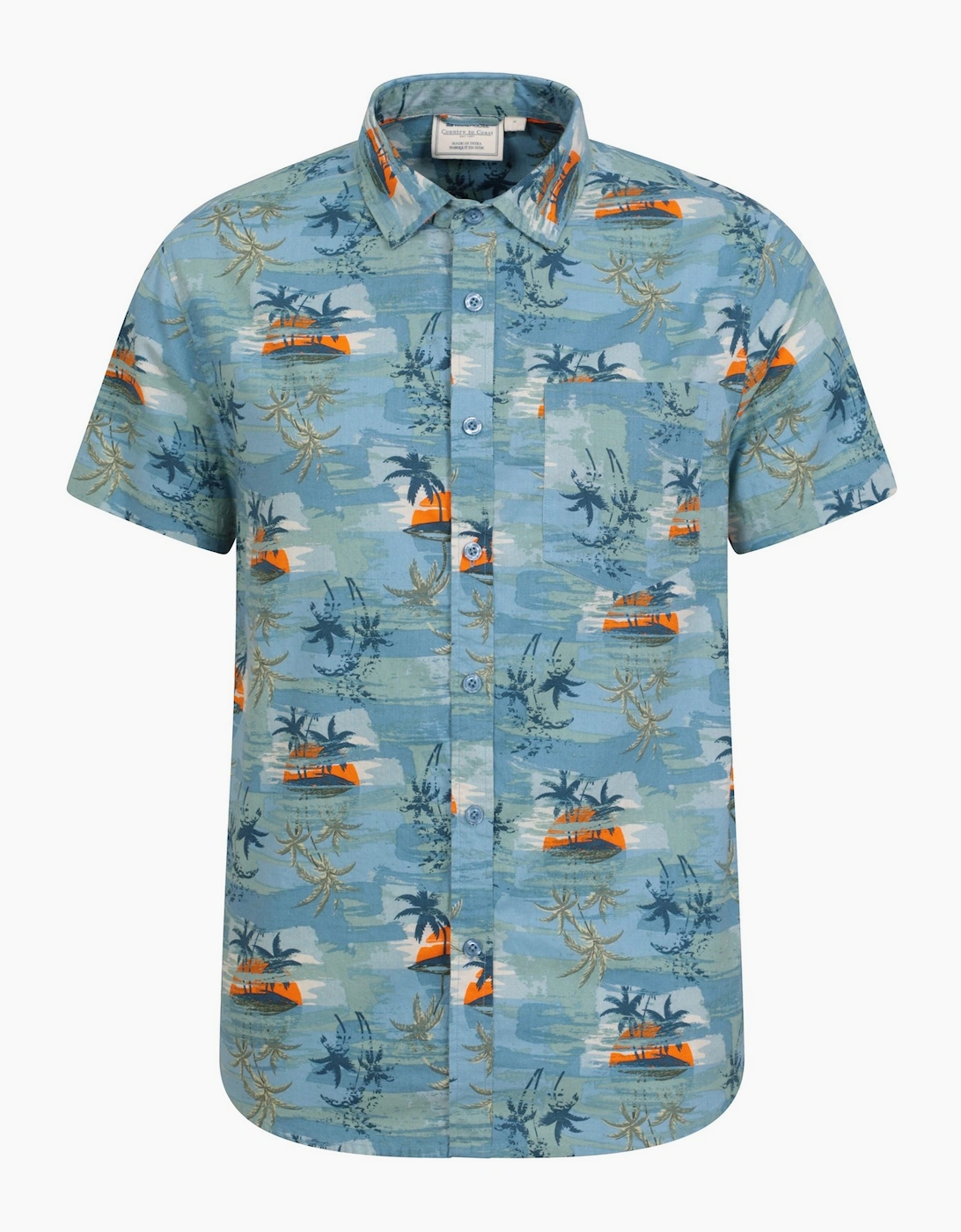 Mountain Warehouse Men's Blue Tropical Shirt - Size: 3XL