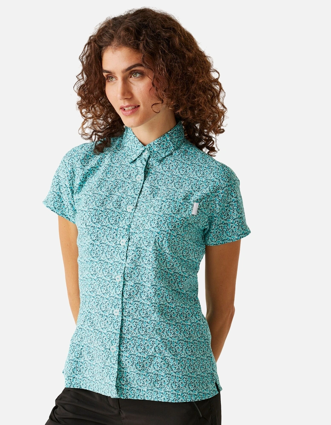 Womens/Ladies Mindano VIII Ditsy Print Short-Sleeved Shirt