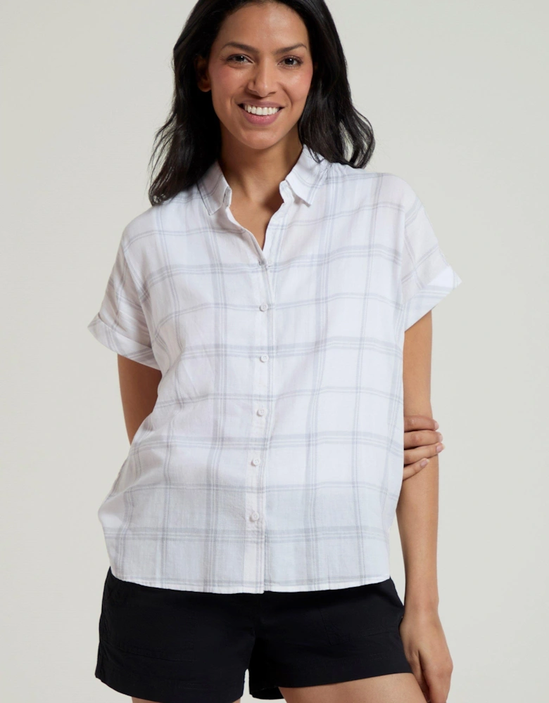 Womens/Ladies Palm Checked Relaxed Fit Shirt