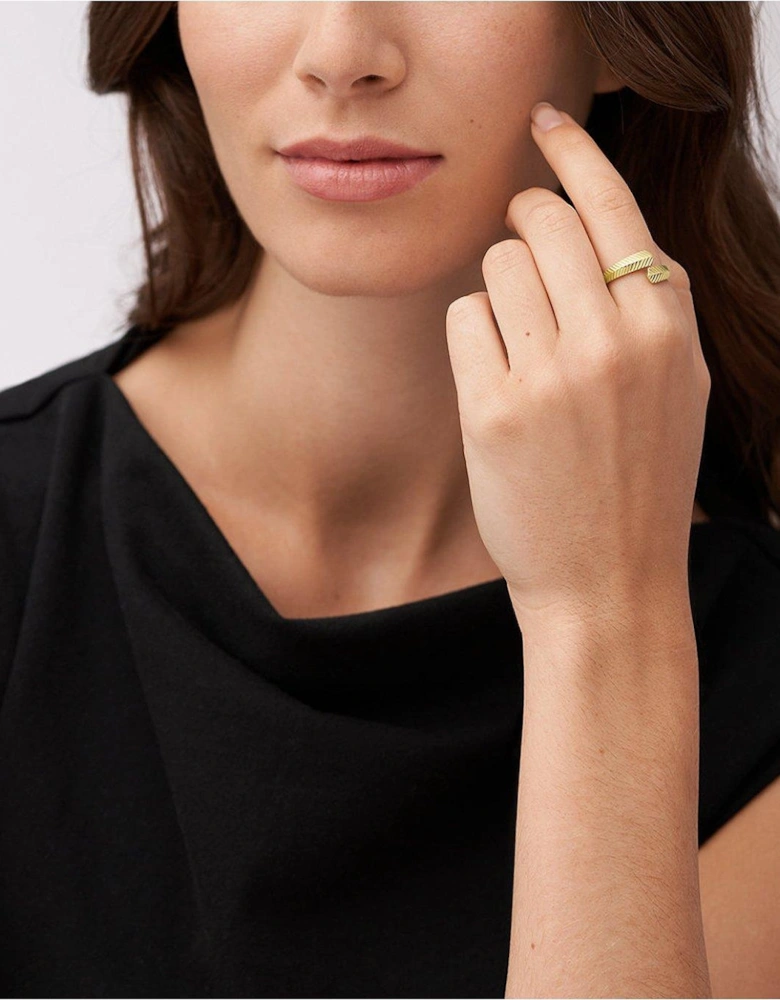 Harlow Gold Tone Stainless Steel Ring