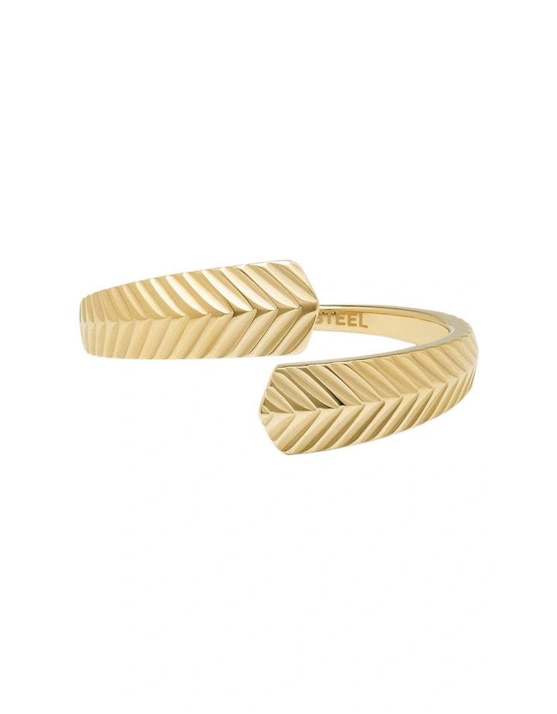 Harlow Gold Tone Stainless Steel Ring