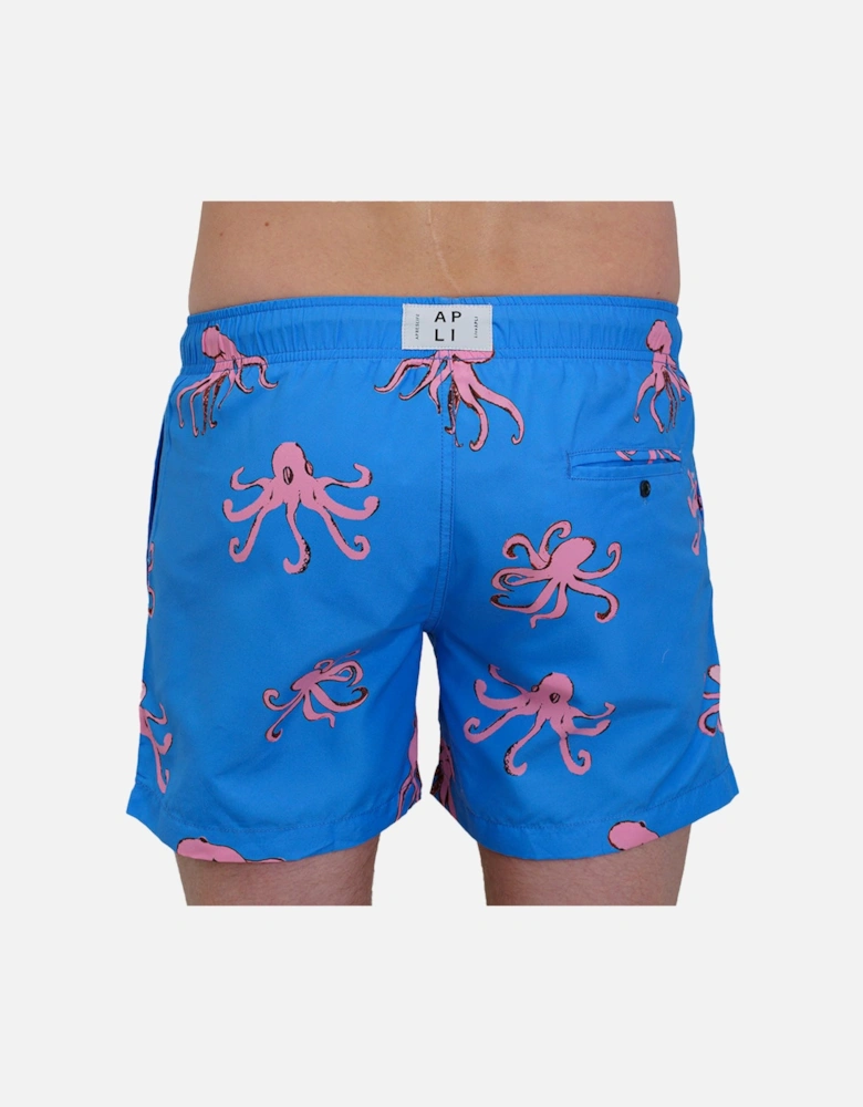 Octopus Swim Shorts, Ocean Blue