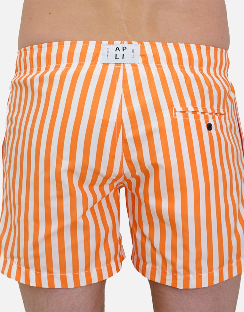 Verve Stripe Swim Shorts, Orange
