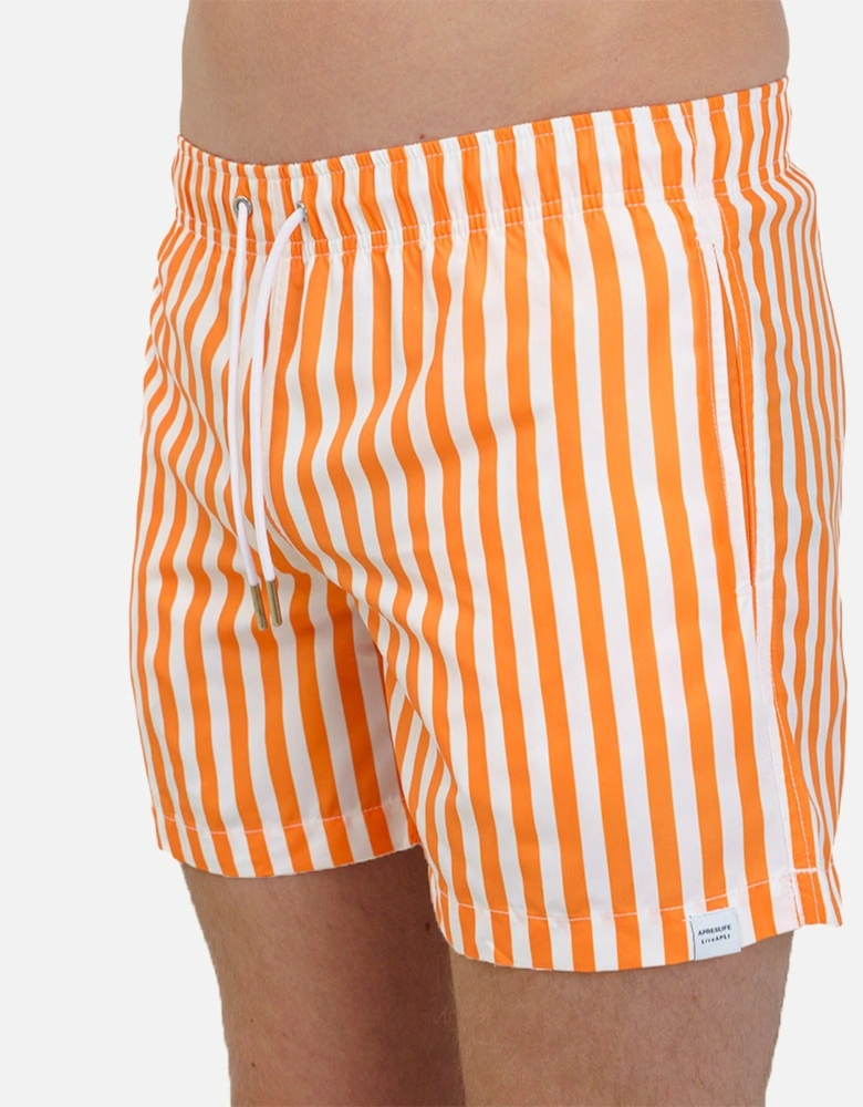 Verve Stripe Swim Shorts, Orange