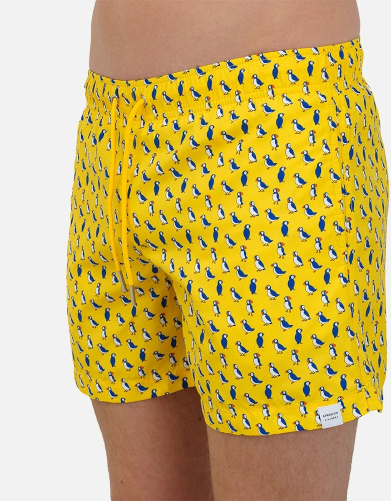 Puffins Swim Shorts, Yellow