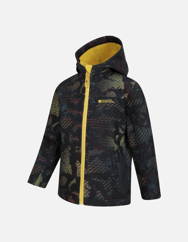 Childrens/Kids Exodus II Printed Water Resistant Soft Shell Jacket