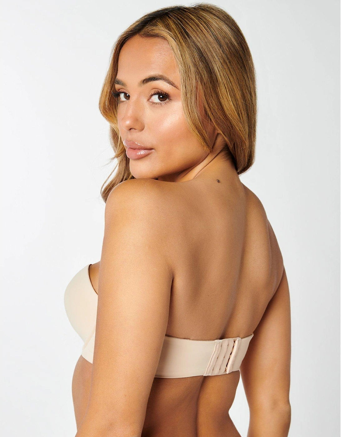 -PLUNGE STRAPLESS BRA - Nude