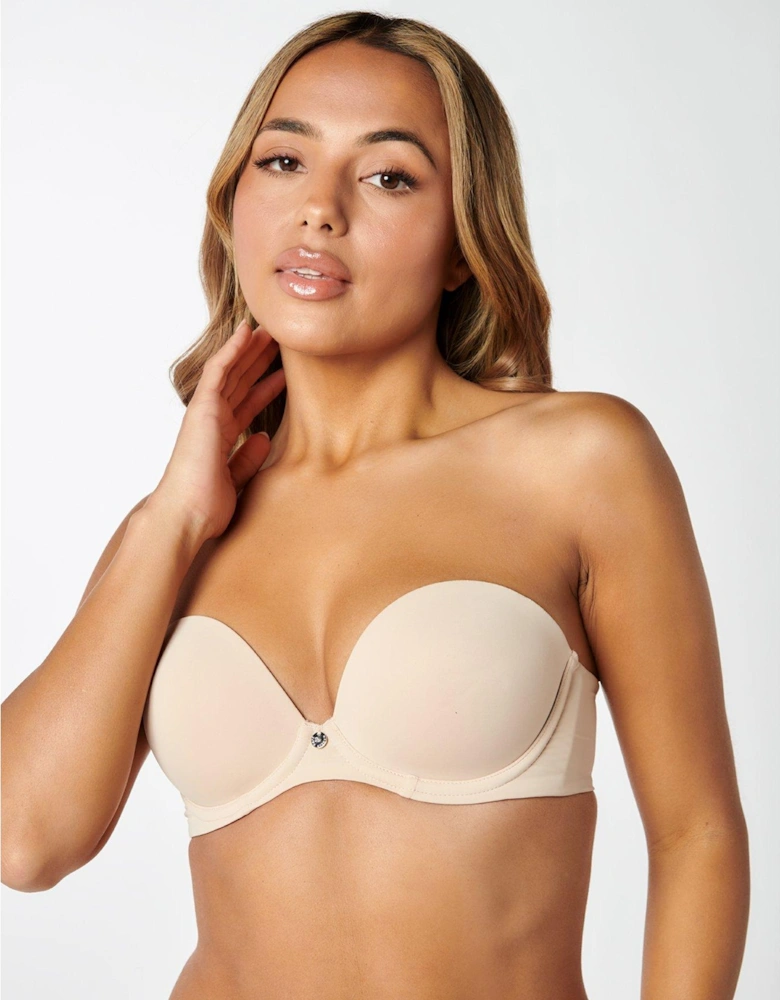 -PLUNGE STRAPLESS BRA - Nude