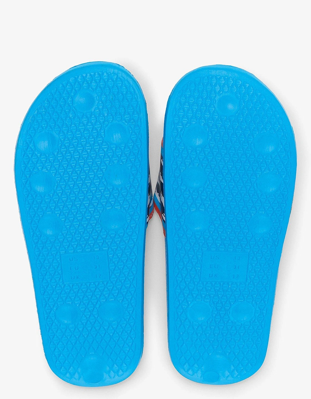 Boys Printed Shark Slide On Sandals - Blue