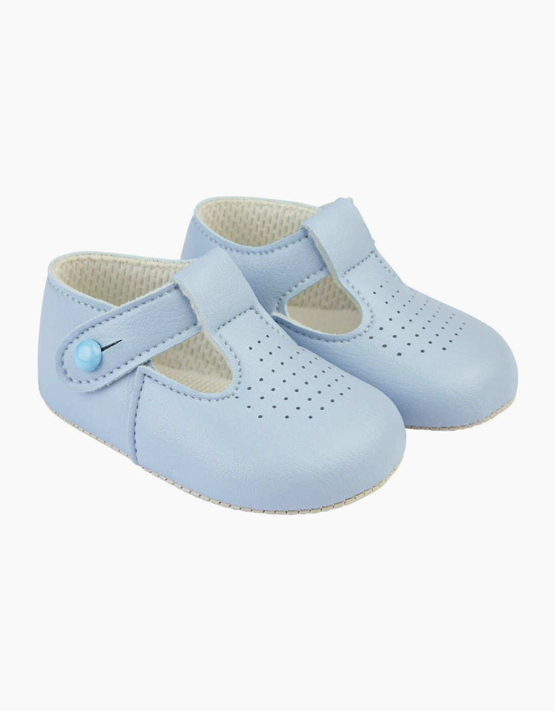 Baypods Boy's Sky Blue T-Bar Soft Sole Shoes - Size: 2