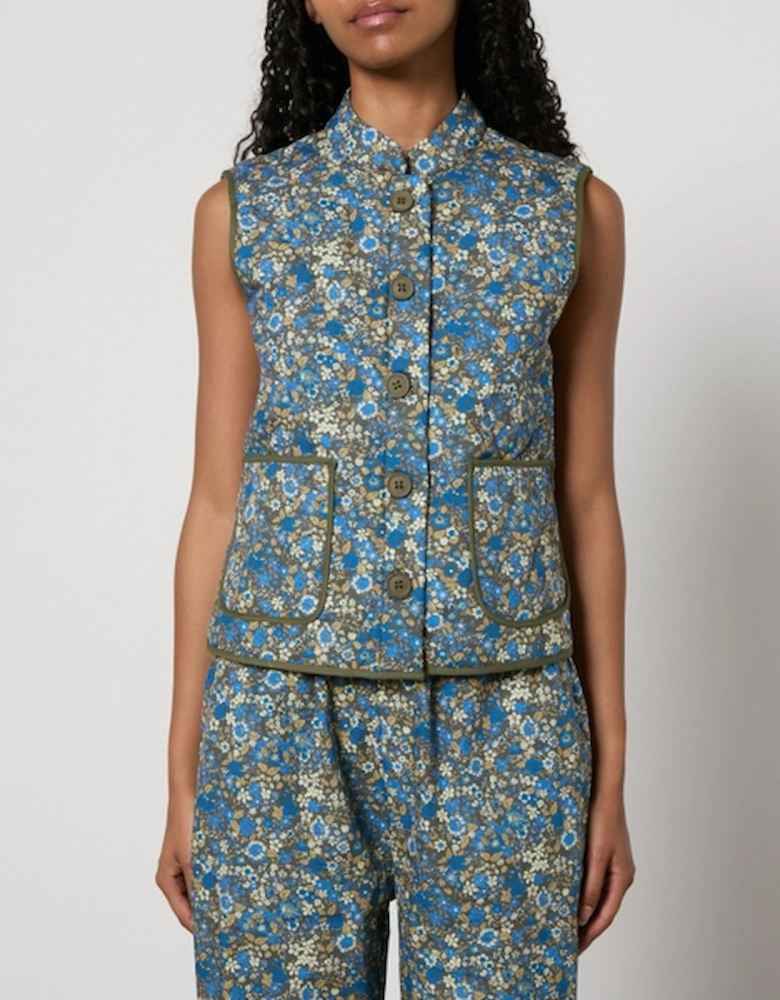 Lollys Laundry Cairo Floral-Print Quilted Cotton Vest