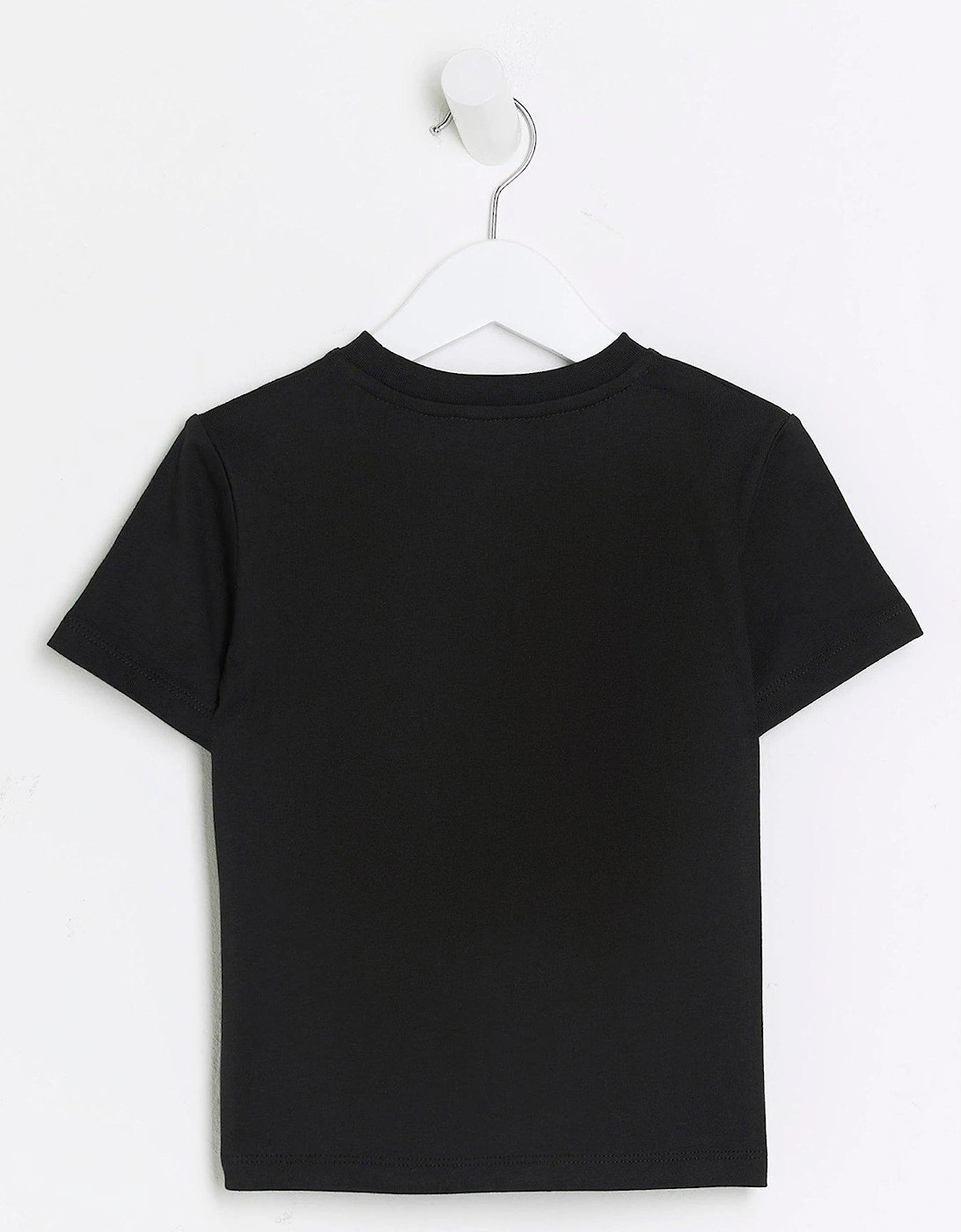 Mini Boys Bear Graphic T-Shirt - Black