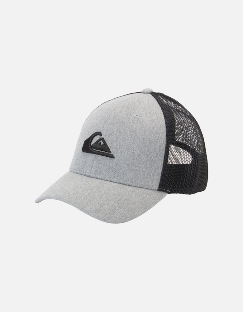 Mens Grounder Snapback Trucker Cap - Heather Grey