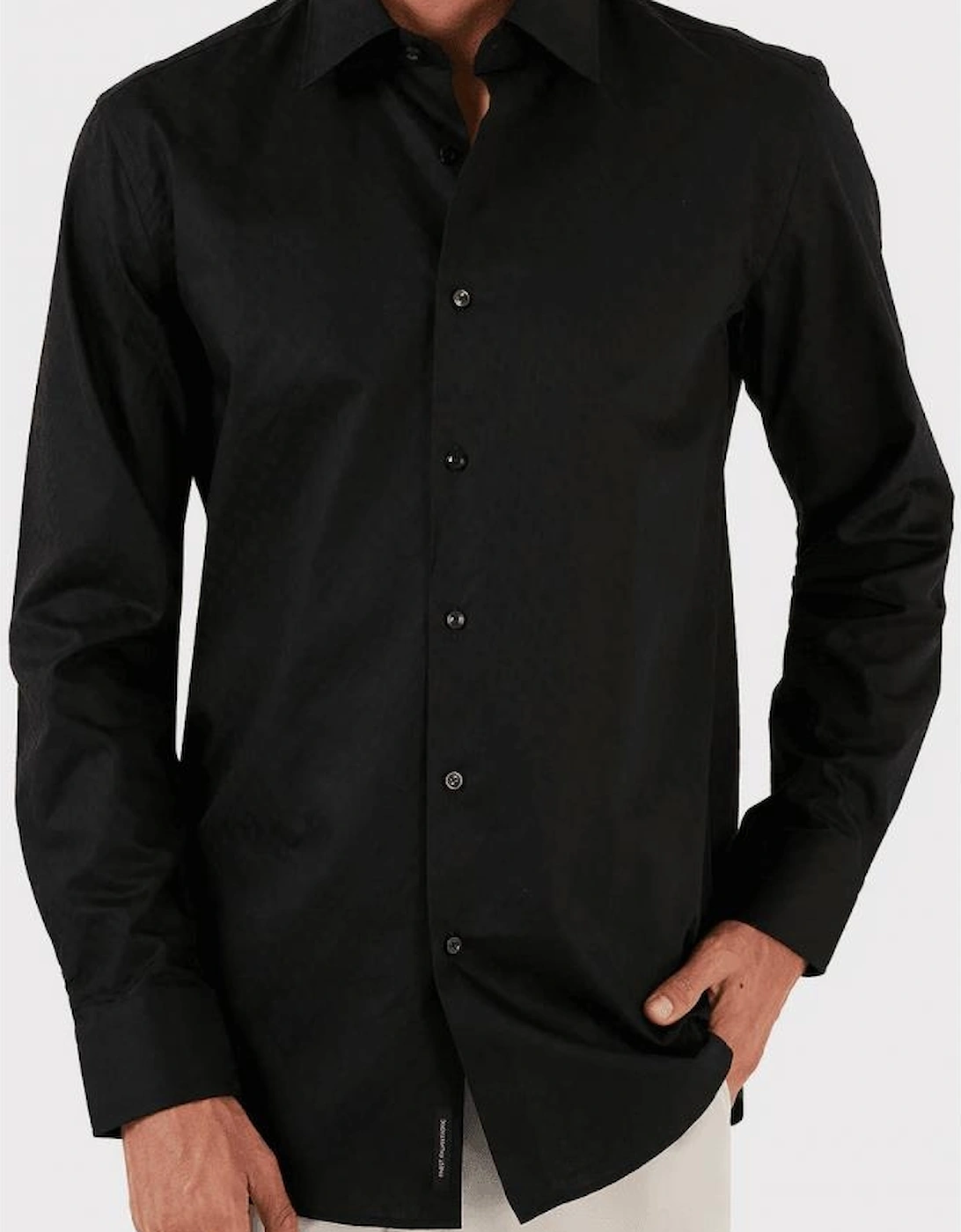H-Hank Slim Fit Black Shirt