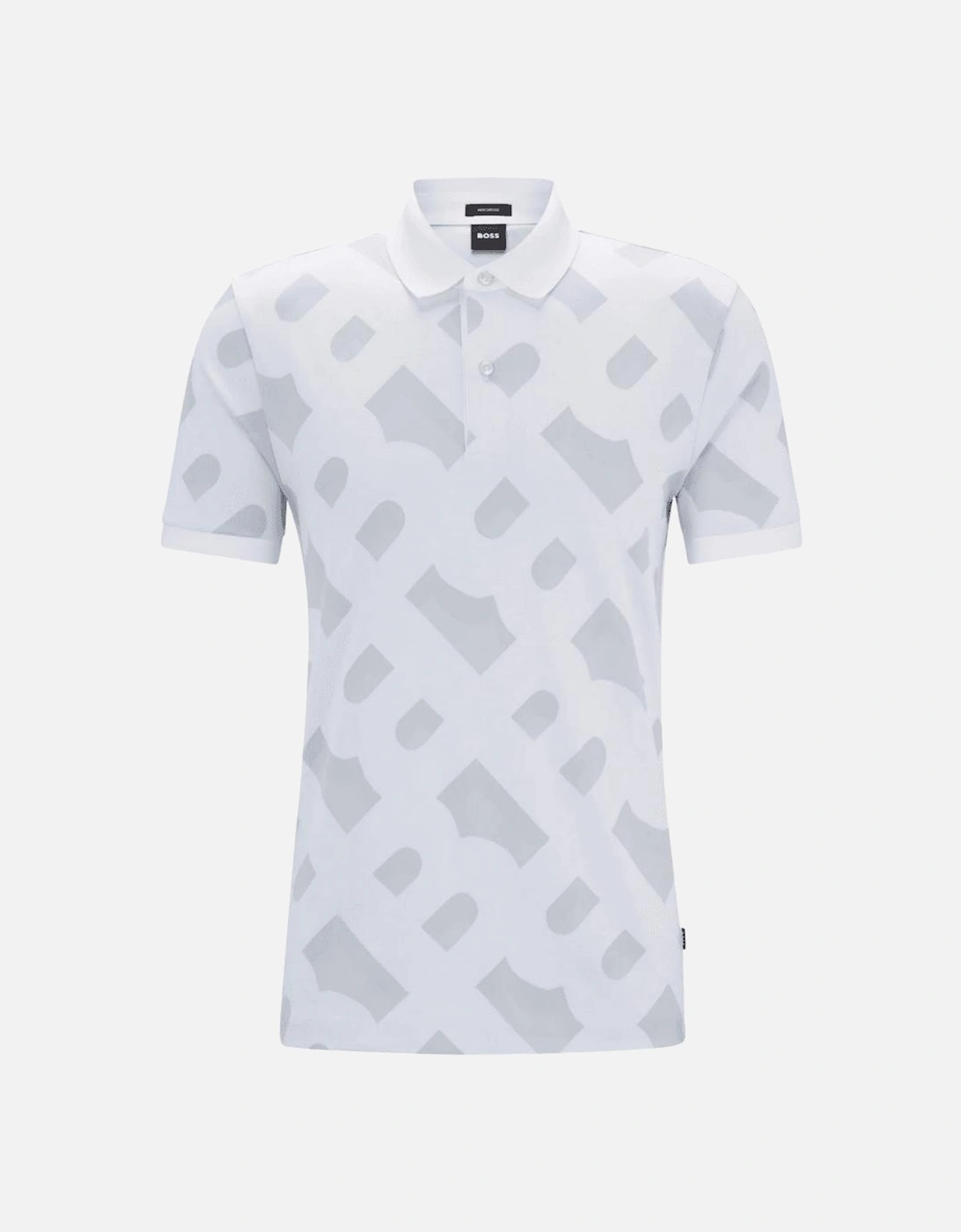 Prout 419 Monogram Regular Fit White Polo Shirt, 4 of 3