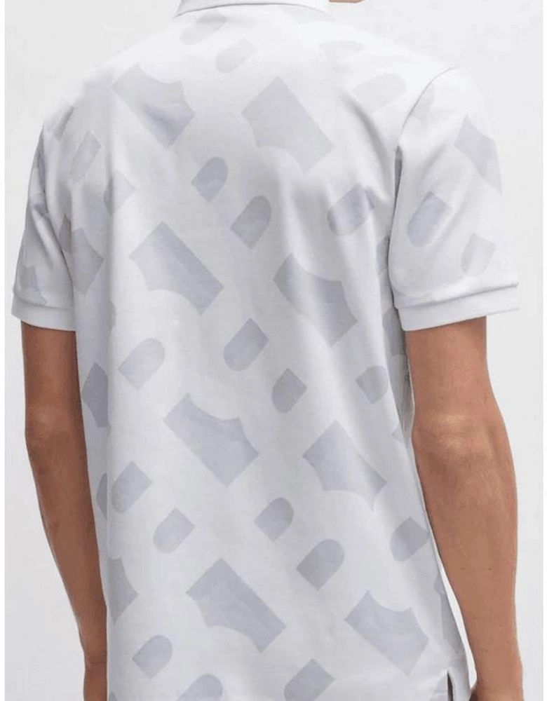 Prout 419 Monogram Regular Fit White Polo Shirt
