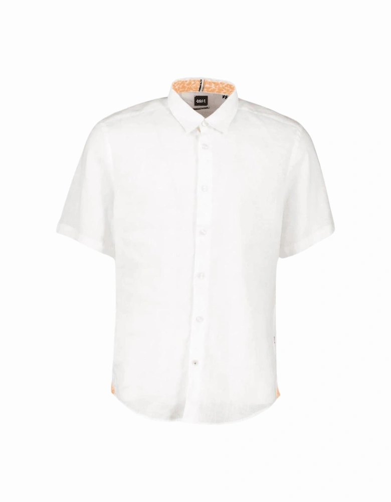 S-Liam Regular Fit Short Sleeve White Shirt