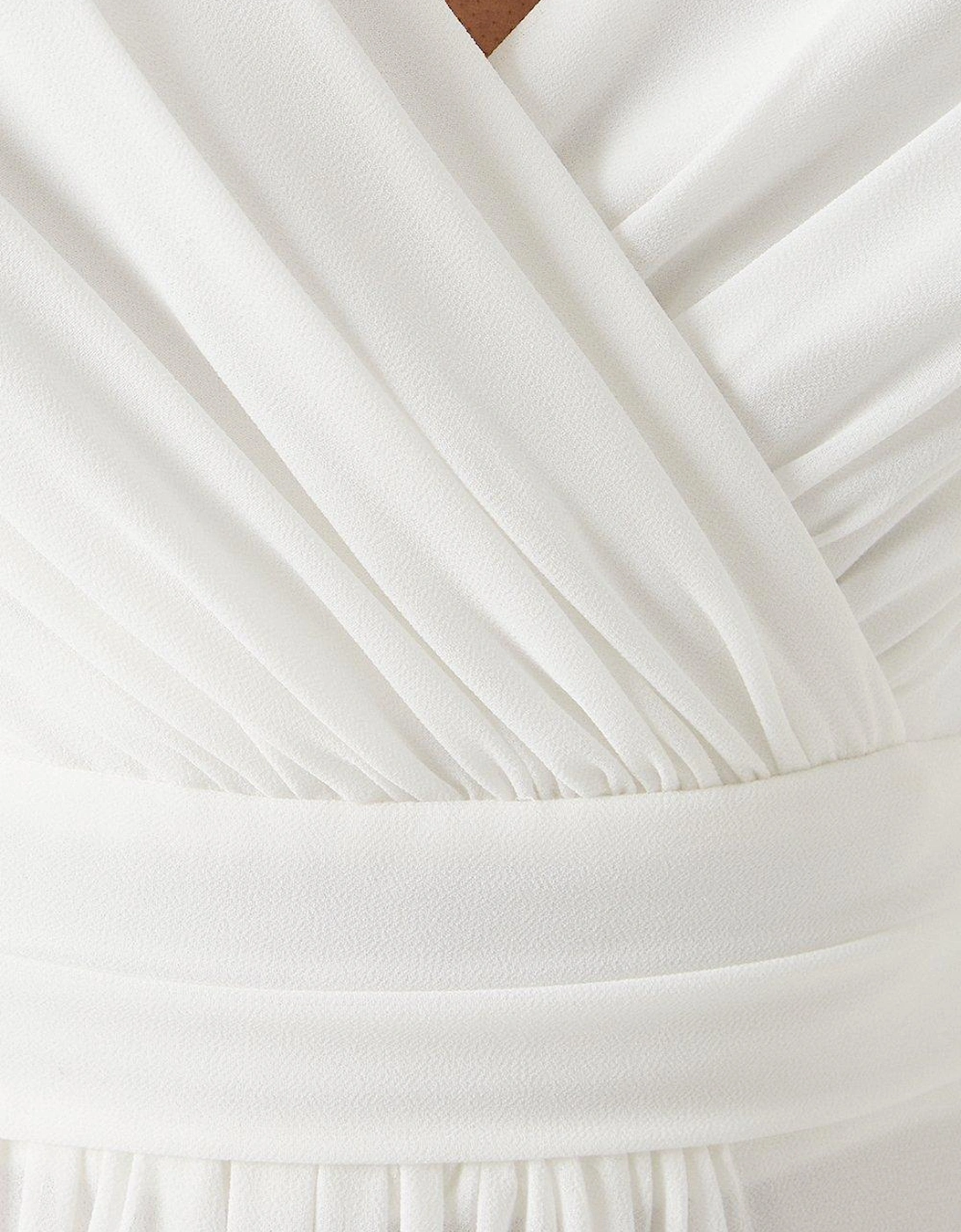 Corsage Detail Chiffon A Line Wedding Dress