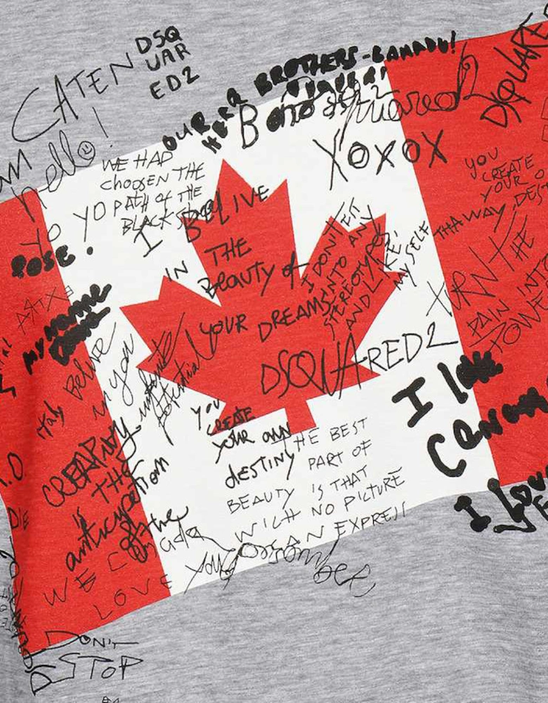 Men's Canadian Graphic Print T-Shirt Grey