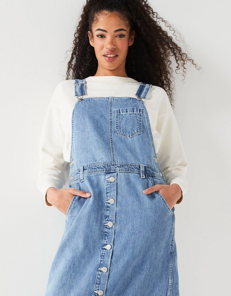 Pinafore Denim Midi Dress - Twisted Words 2