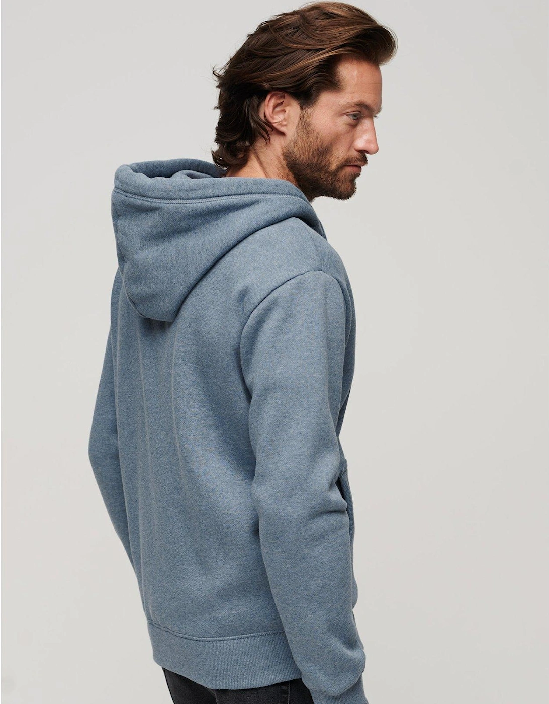 Essential Logo Zip Hoodie - Blue