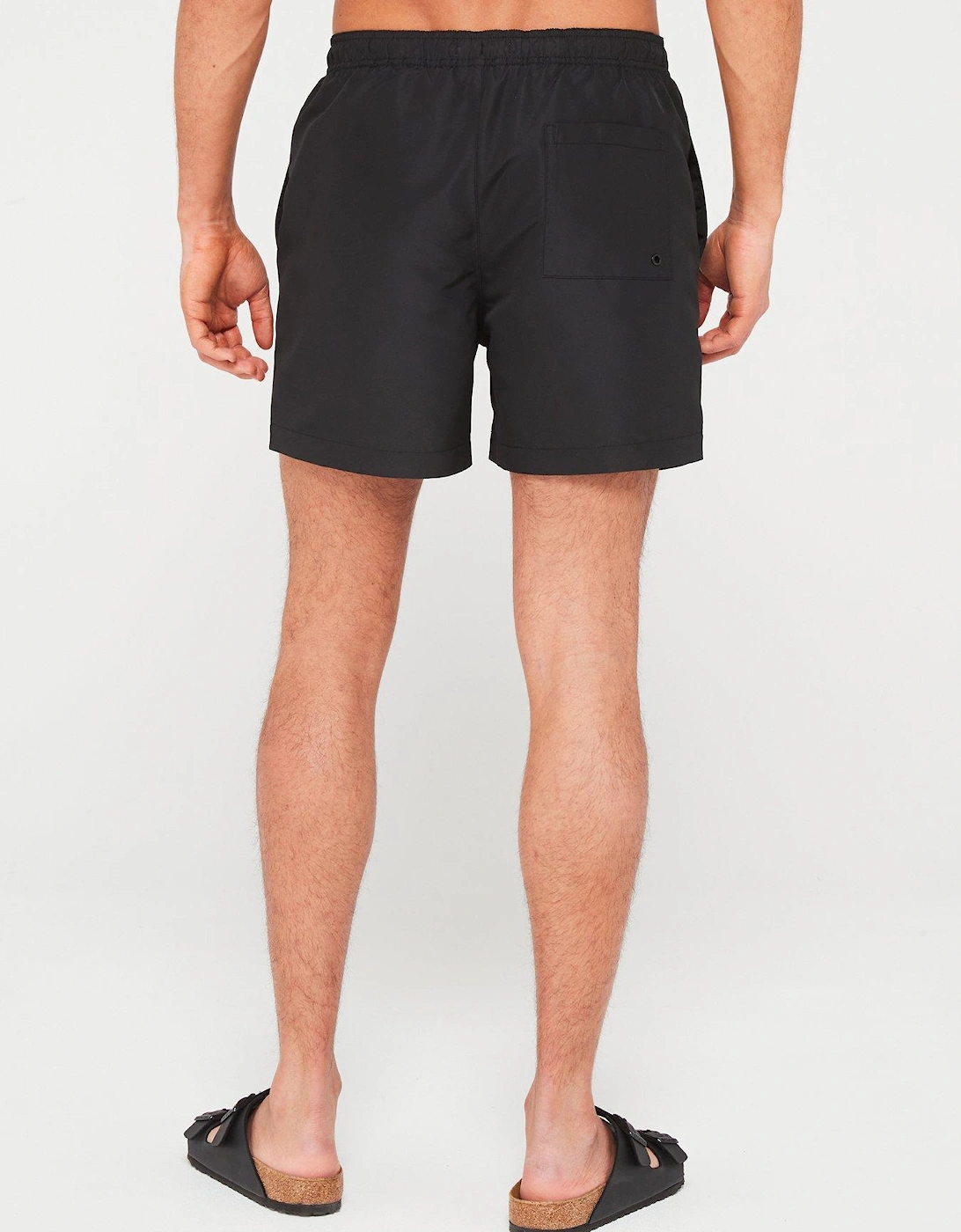 Medium Drawstring Swim Shorts - Black