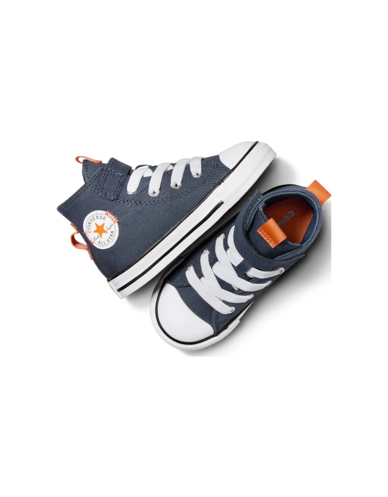 Infant Boys Easy-On Velcro Day Trip Utility High Tops Trainers - Navy