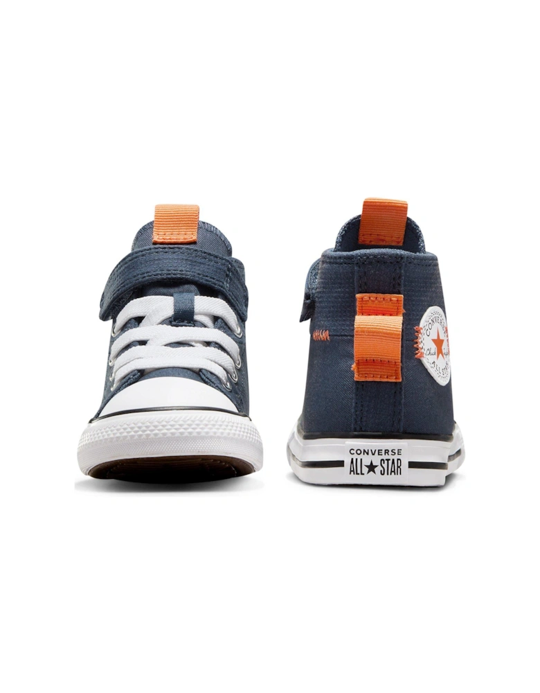 Infant Boys Easy-On Velcro Day Trip Utility High Tops Trainers - Navy